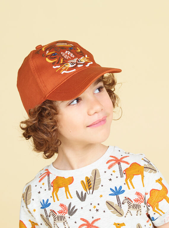 Boné laranja padrão leão criança menino LYOTERCAP / 21SI02V1CHAF519