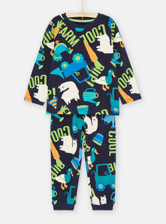 Conjunto pijama azul-marinho com estampado agricultor SEGOPYJFARM / 23WH1256PYJ705