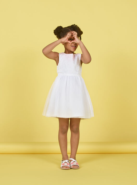 Vestido sem mangas branco com lantejoulas LAJAUROB2 / 21S901O1ROB000