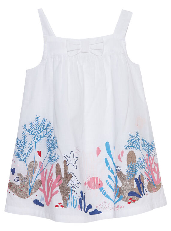 Vestido branco bebé menina JICEAROB2 / 20SG09N3ROB000