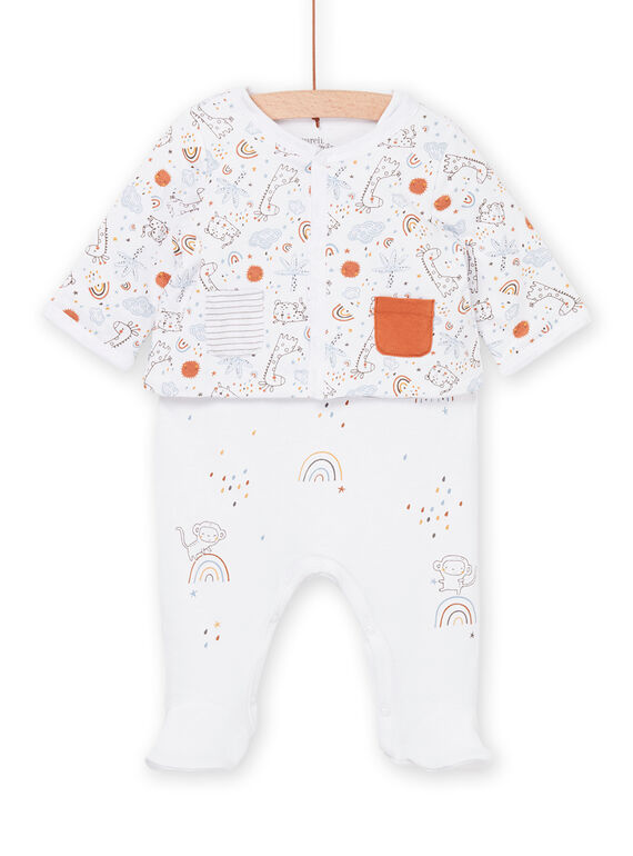 Conjunto macacão e casaco de malha com estampado fantasia. ROU1ENS3 / 23SF0561ENS000