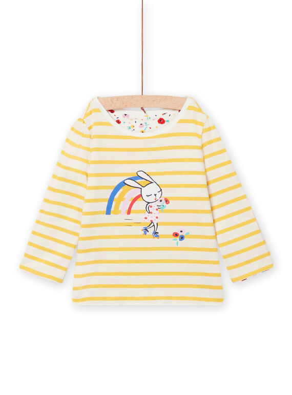 T-shirt reversível com padrão coelho decorativo bebé menina NILUTEE / 22SG09P1TML001