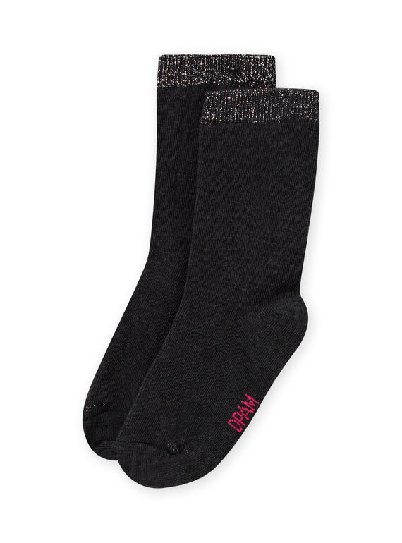 Meias semi-altas antracite menina MYAESCHO5 / 21WI01E3SOQ944