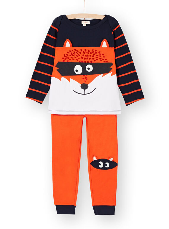 Pijama criança menino canelado às riscas padrão raposa LEGOPYJRENA / 21SH125EPYJ705