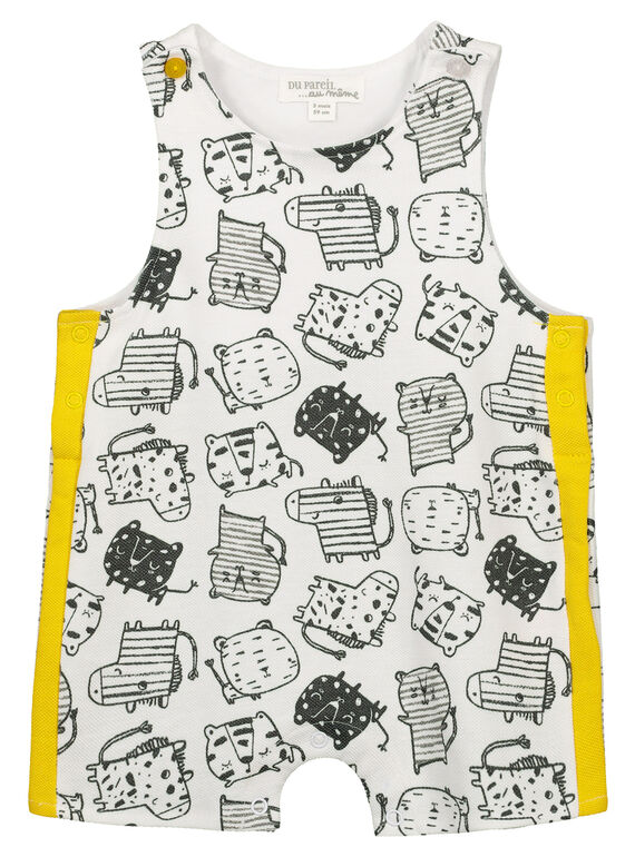 Jardineiras curtas estampadas bebé unissexo FOU2SAC / 19SF05J1SAC099