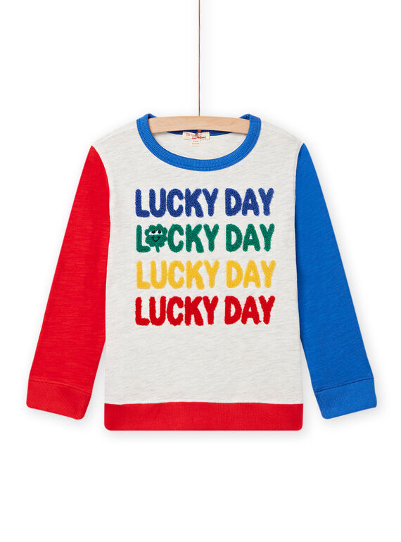 T-shirt colorblock Lucky Day menino NOLUTEE / 22S902P1TMLJ920