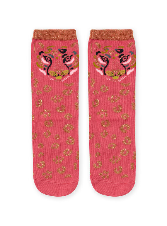 Meias rosa e dourado leopardo menina MYAKACHO / 21WI01I1SOQD305