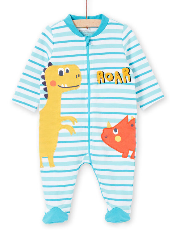 Babygro recém-nascido menino às riscas padrão dinossauros LEGAGRETIR / 21SH1455GRE000