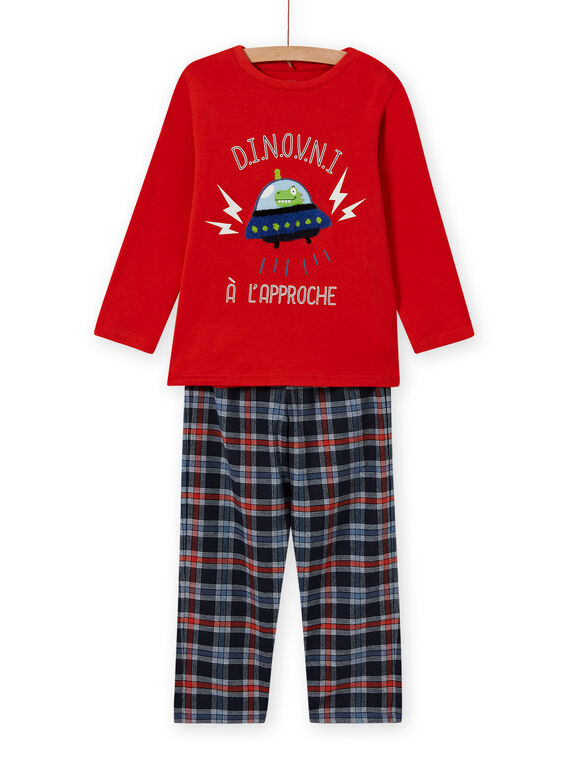 Conjunto pijama padrão extraterrestre menino MEGOPYJSPA / 21WH1284PYJE414