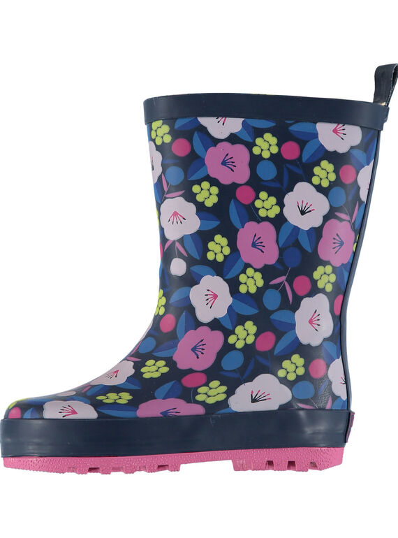 Galochas multicor com flores bebé menina GBFBPBLE / 19WK37G1D0C070