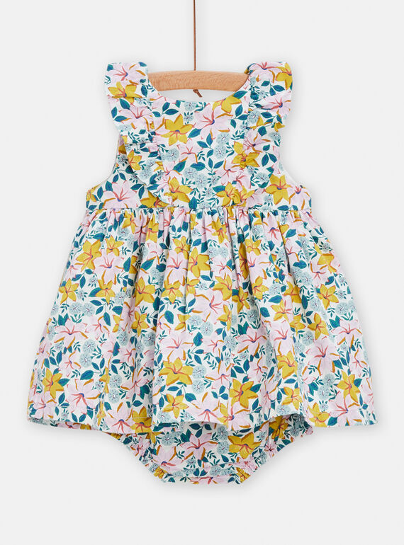 Vestido e bloomer com estampado florido bebé menina TIPOROB1 / 24SG09M3ROB001