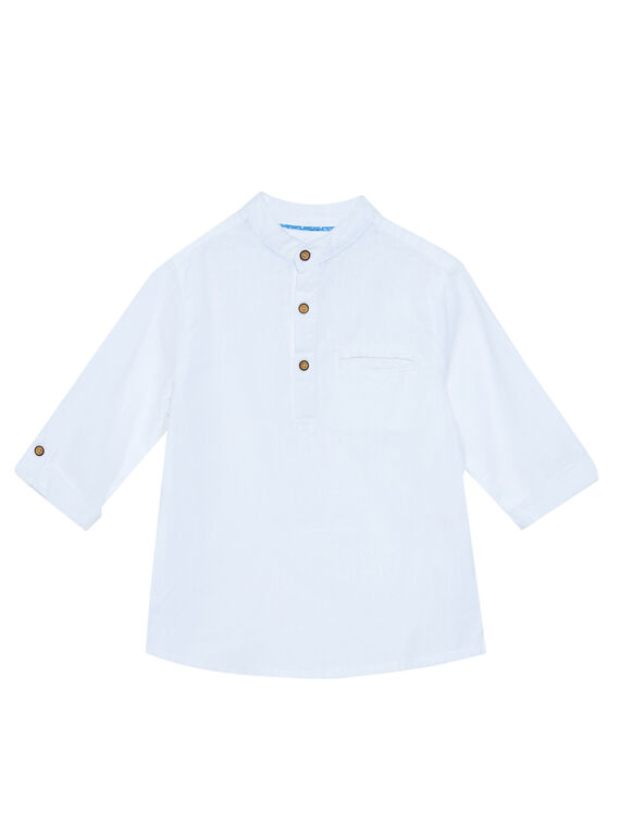 Camisa branca lisa menino JOSOCHEM2 / 20S90283CHM000