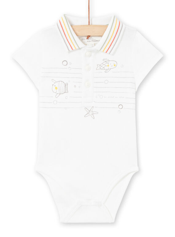 Body branco recém-nascido menino LOU2BOD4 / 21SF04I2BOD000