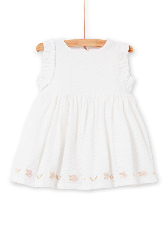 Vestido branco bebé menina LIBALROB2 / 21SG09O4ROB000