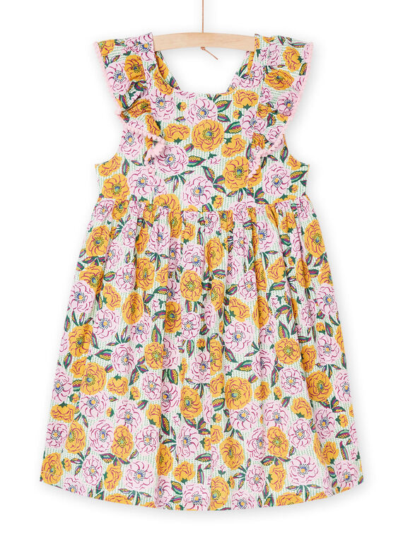 Vestido multicolor com estampado florido e às riscas RAEXOROB1 / 23S901V1ROB001