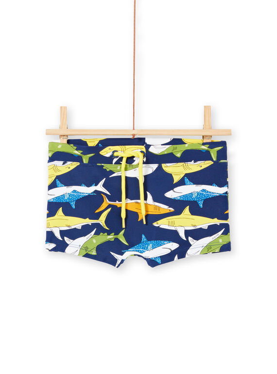 Boxers de banho azul-marinho criança menino LYOMERSHOREQ / 21SI02D8MAI070