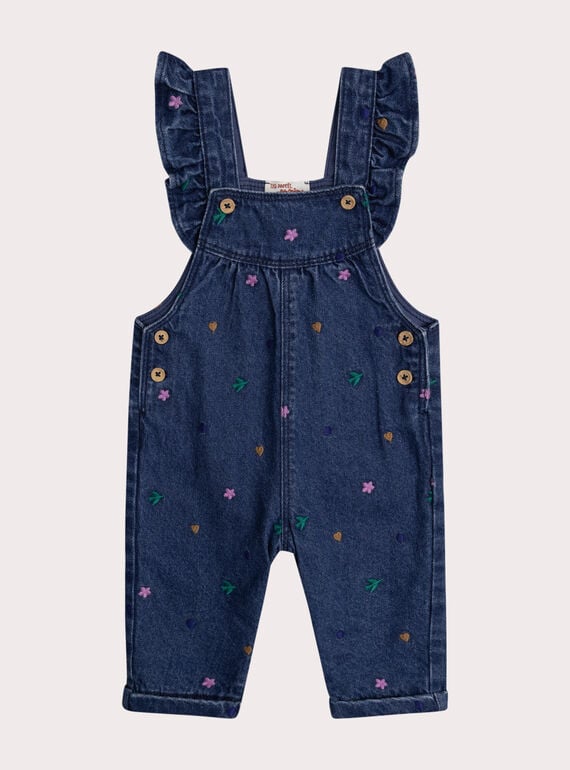 Macacão de ganga para bebé menina