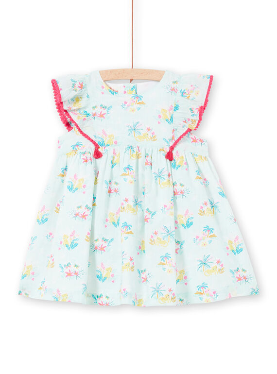Vestido azul bebé menina LIVERROB1 / 21SG09Q2ROBG622
