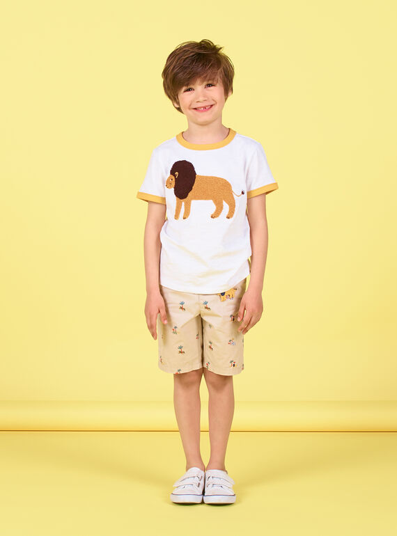 Bermudas criança menino com estampado LOJAUBER2 / 21S902O1BERA014