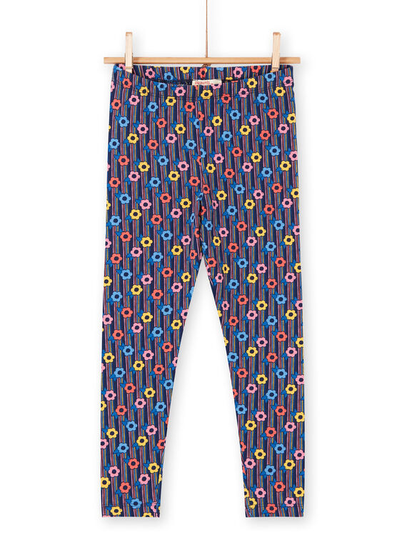 Leggings multicores criança menina LYAHALEG / 21SI01X1CAL070