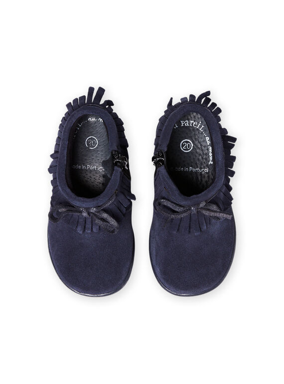Botins azul-marinho com franjas bebé menina MIBOOTINDI / 21XK3771D0D070