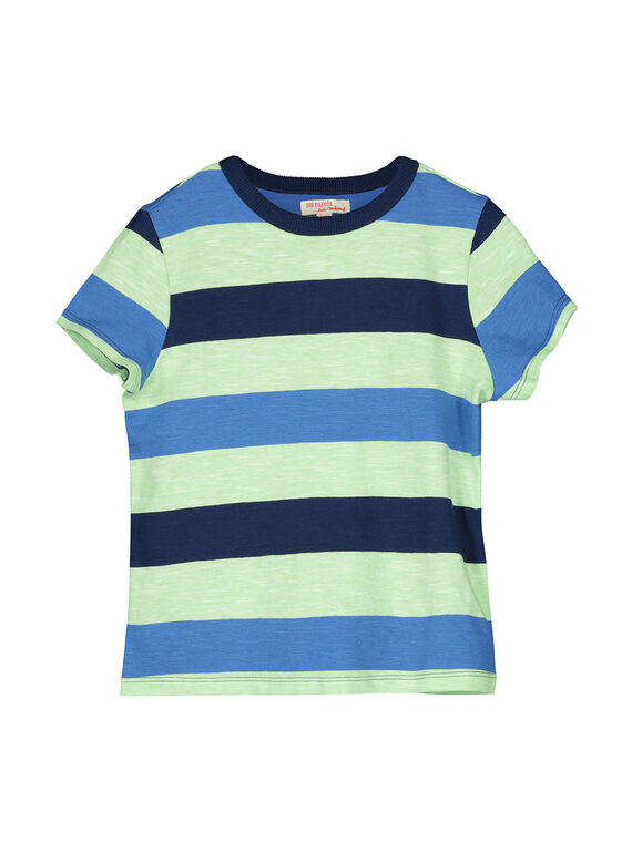 T-shirt riscas mangas curtas menino FONETI1 / 19S902B1TMC099