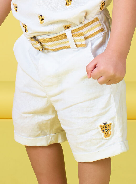 Bermudas brancas bebé menino LUBALBER / 21SG10O1BER000