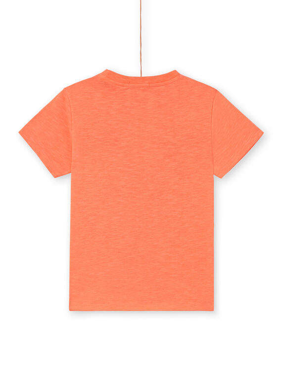 T-shirt laranja fluorescente menino LOBONTI2 / 21S902W5TMCE411
