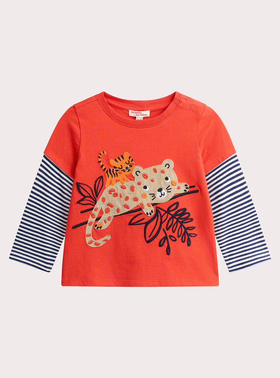 T-shirt de manga comprida com animais para bebé menino VUKOTEE1 / 24WG1033TMLF503