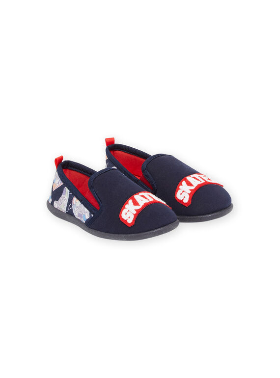 Pantufas azul-marinho com estampado de skate e inscrição ROPANTSKATER / 23KK3641D0B070