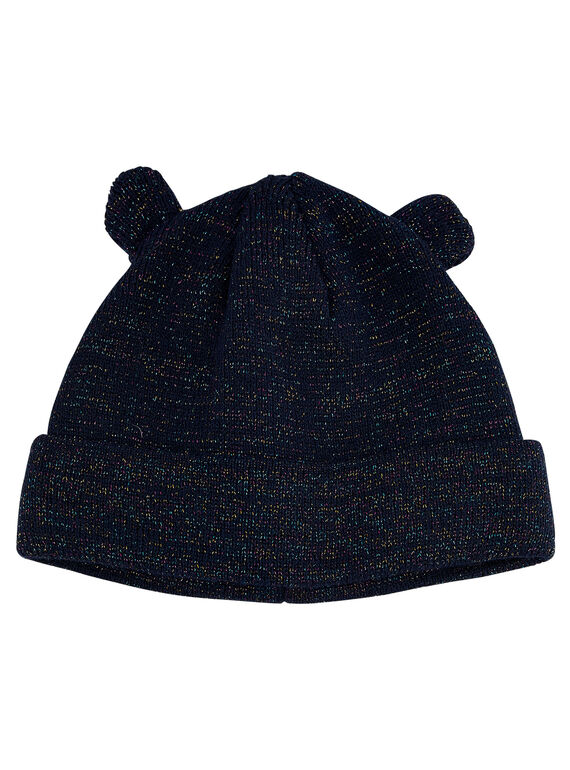 Gorro menina azul-marinho com lurex multicor JYACLOBON / 20SI0111BON705