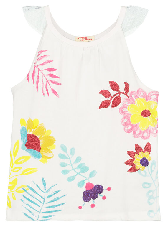 Camisola de alças estampada flores menina FACADEB / 19S901D1DEB000