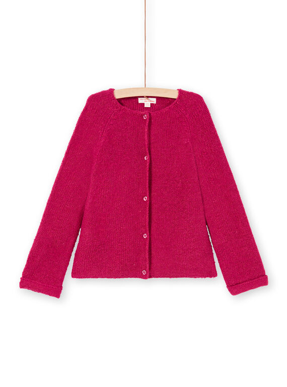 Casaco de mangas compridas liso rosa menina MAJOCAR4 / 21W90122CARD312