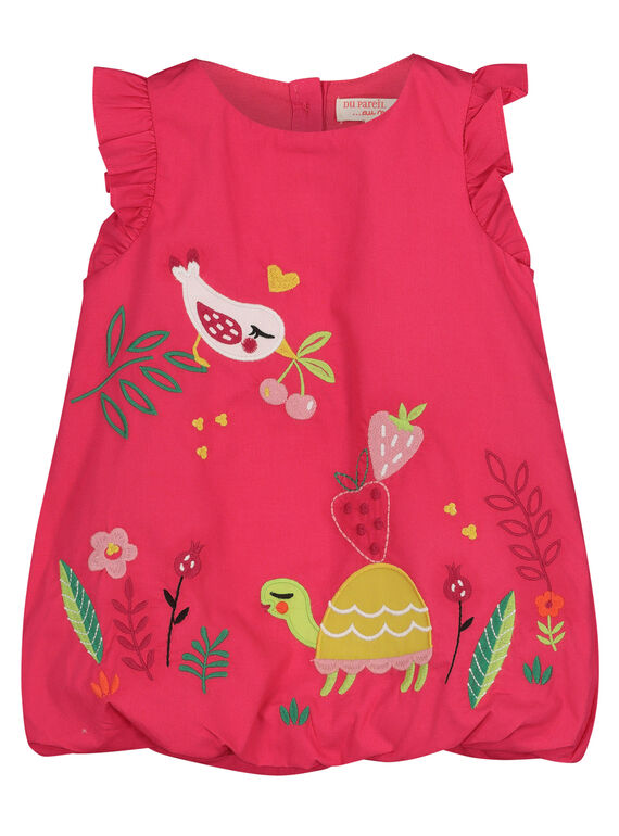 Vestido em popeline bebé menina FIYEROB3 / 19SG09M3ROB304