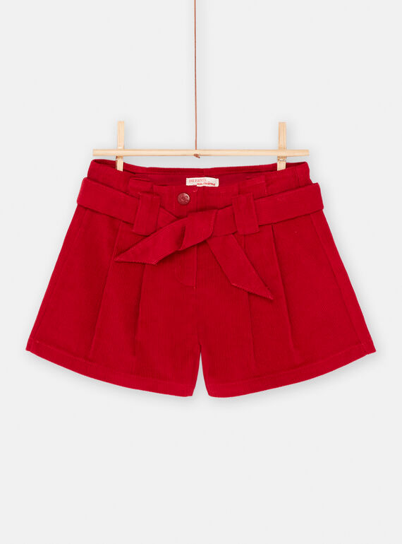Calções vermelho-carmim menina SAFORSHORT / 23W901K1SHOF504