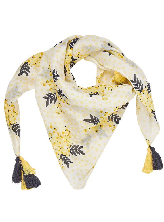 Lenço triangular criança menina com pompons. JYASOFOUL / 20SI0181FOU001