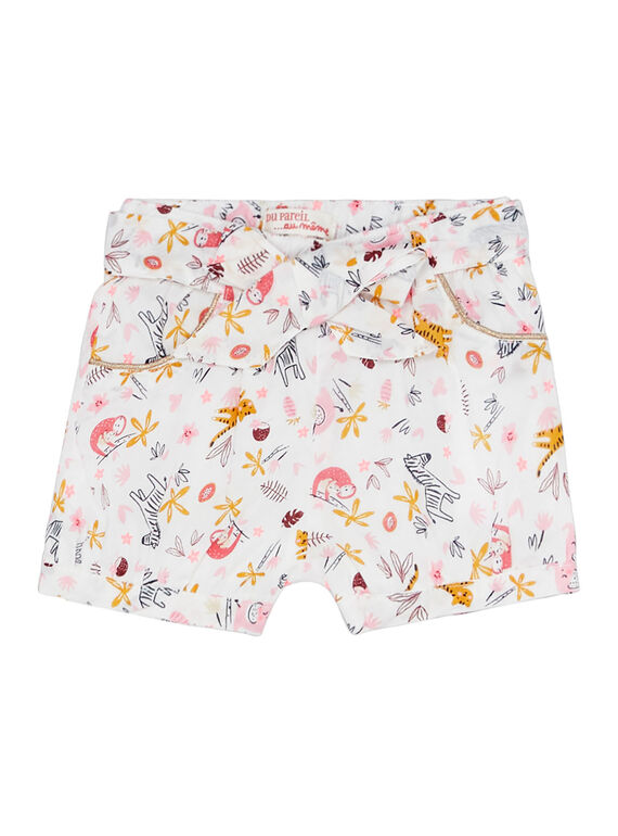 Calções estampado formato bola bebé menina JIDUSHO / 20SG09O1SHO001