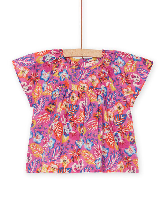Camisa rosa-petúnia com estampado flores RIJUNCHEM / 23SG09U1CHE310