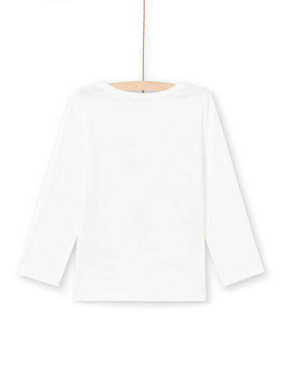 T-shirt cru e amarelo menina MAKATEE3 / 21W901I2TML001