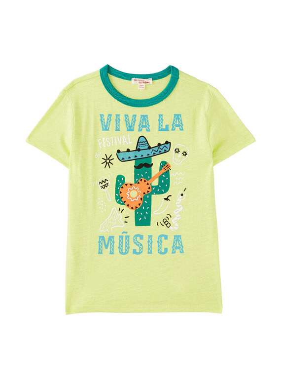 T-shirt menino mangas curtas amarelo cato JOMARTI5 / 20S902P5TMC103