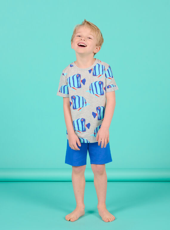 Conjunto cinzento-mesclado e azul menino NOPLAENS6 / 22S902K6ENSJ922