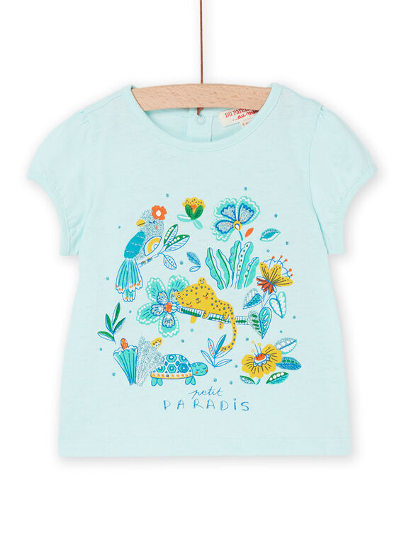 T-shirt azul de mangas curtas RIBALTI / 23SG09W1TMCC215