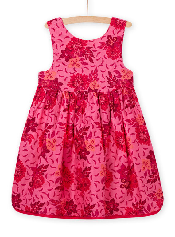 Vestido rosa reversível menina NAFLAROB2 / 22S901R2ROB302