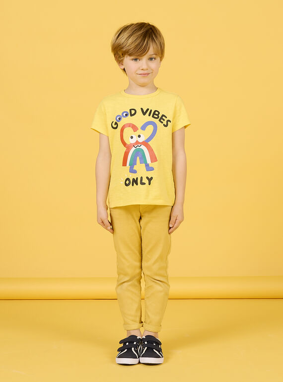 T-shirt baunilha com padrão de arco-íris fantasia menino NOLUTI3 / 22S902P4TMC114