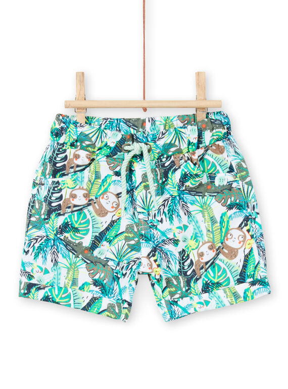 Bermudas com padrão selva verde bebé menino LUVERBER1 / 21SG10Q1BER001