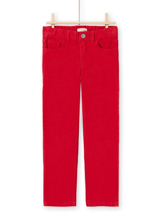 Calças vermelho em veludo menino MOJOPAVEL3 / 21W90212PANF508