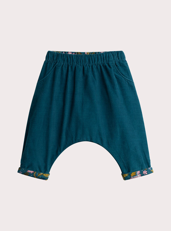 Calças reversíveis de veludo para menina  VIKLIPAN1 / 24WG0942PANC217