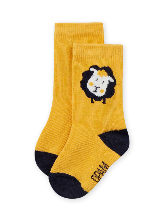Meias amarelo padrão ovelha bebé menino MYUJOCHOU3 / 21WI1016SOQ117