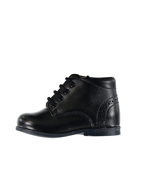 Botinhas unissexo couro azul-marinho GBGBOTIESS / 19WK38B1D0F070