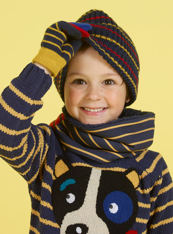Snood reversível às riscas menino MYOGROSNO2 / 21WI0251SNO705